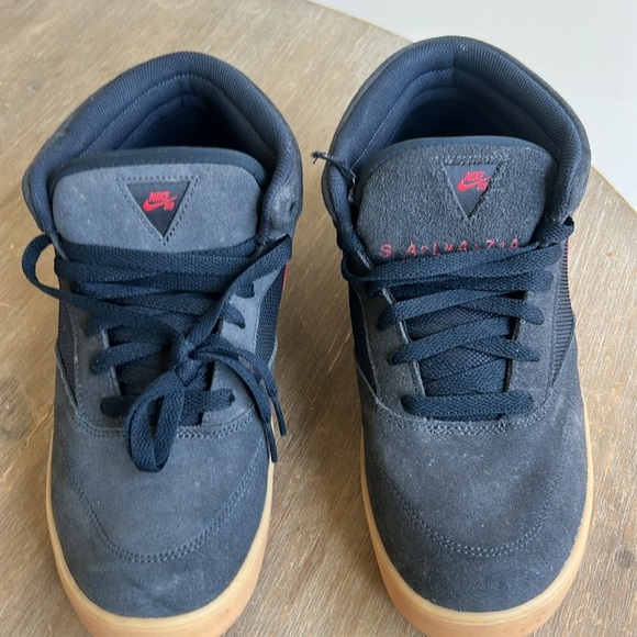 Nike SB Zoom Omar Salazar Mid Navy and Red Sneakers 2010 Men size 9.5 - Picture 6 of 16